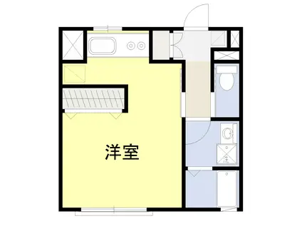 キュリオシティ(1K/2階)の間取り写真