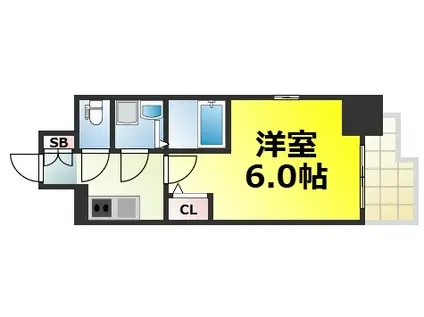 エスリード大阪ドームCERCA(1K/6階)の間取り写真