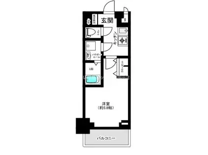 サムティ梅田インターコア(1K/3階)の間取り写真