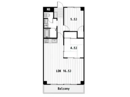 プライムローズ(2LDK/4階)の間取り写真