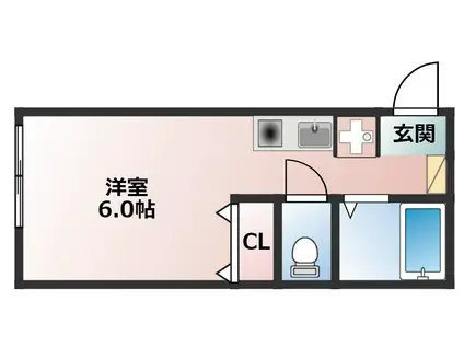 メゾンオランジュ(ワンルーム/2階)の間取り写真