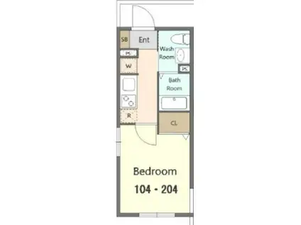 関町北共同(1K/1階)の間取り写真