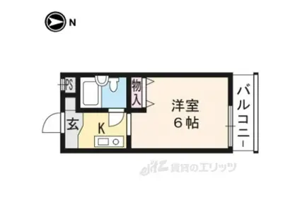 メゾン・ド・パヴィヨン(1K/1階)の間取り写真