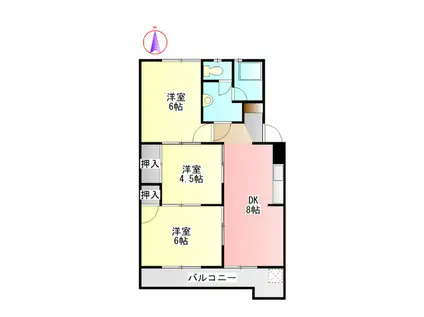 メゾン新所(3DK/2階)の間取り写真