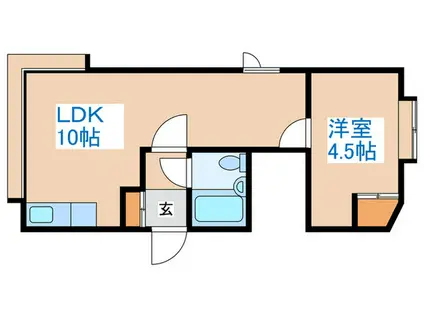 カーサチェリベII(1LDK/2階)の間取り写真