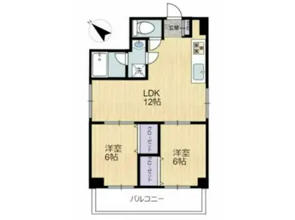 駒込マンション(2LDK/2階)の間取り写真