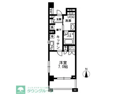 レジディア中落合(1K/6階)の間取り写真