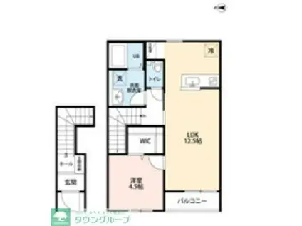 リーブルファイン小平仲町(1LDK/2階)の間取り写真