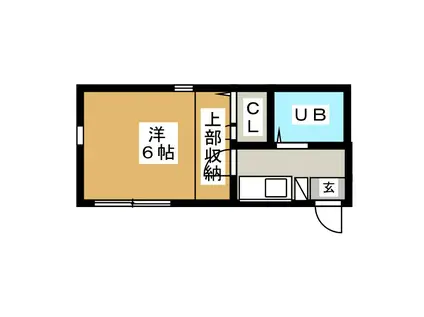 ジャーティンイトウ(1K/1階)の間取り写真