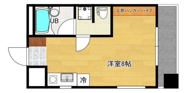 柴崎舟入ビル(ワンルーム/3階)の間取り写真