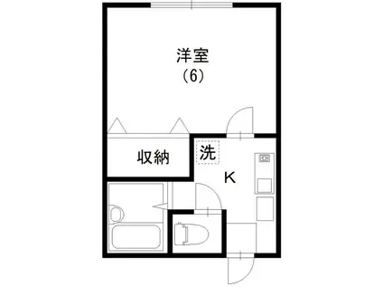 ロックフィールド水引(1K/1階)の間取り写真