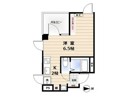 マンションSUZUNO(ワンルーム/3階)の間取り写真
