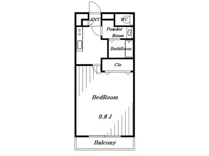 リブリ・クレール蘇我壱号館(1K/3階)の間取り写真