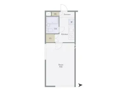 ヴィラ稲荷台(1K/3階)の間取り写真