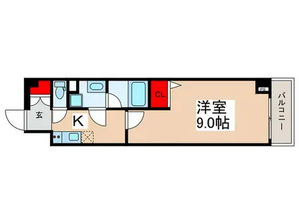 ALIVIS浦安(1K/1階)の間取り写真