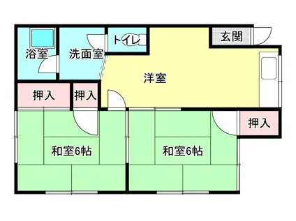 葉山シーサイドVILLAGE(2LDK/1階)の間取り写真