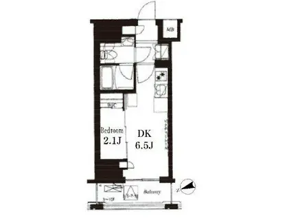 フレンシア御徒町(1DK/3階)の間取り写真