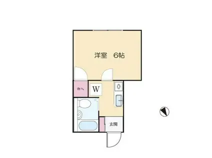 サンライズ(1K/2階)の間取り写真