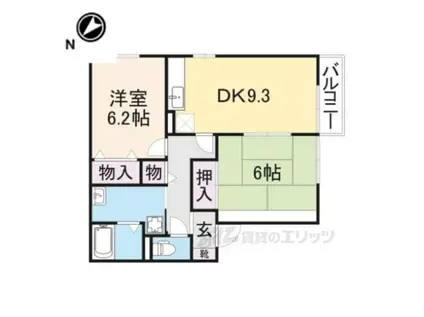 スペースMHM C棟(2DK/2階)の間取り写真