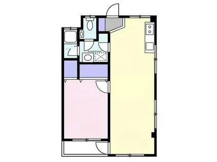 サンハイツ花菱(1SLDK/2階)の間取り写真