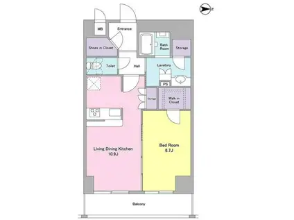 ZINNIA大森西(1LDK/5階)の間取り写真