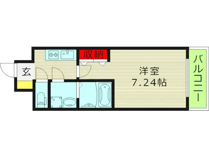 GROOVE今福鶴見(1K/5階)の間取り写真