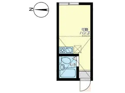 ユナイト殿町サンフェルミン(ワンルーム/2階)の間取り写真