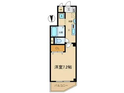 B-RISE尼崎(1K/5階)の間取り写真