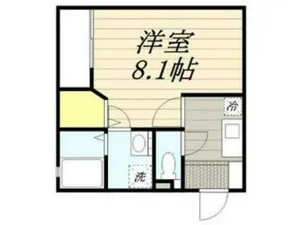 リブレア半道橋C棟(1K/2階)の間取り写真