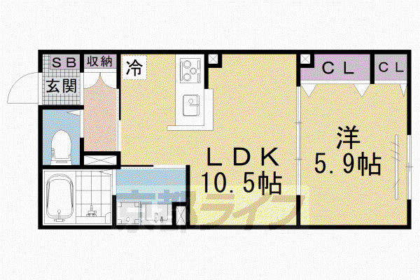 ラ・トーランスII(1LDK/1階)の間取り写真