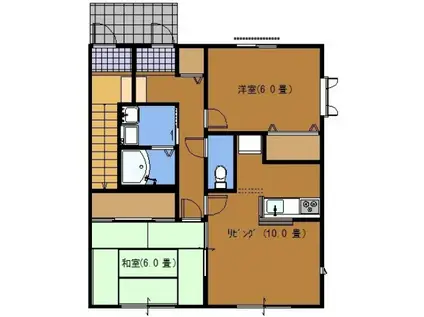 PINE HILL(2LDK/1階)の間取り写真