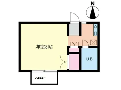 拓殖ハイツ(1K/2階)の間取り写真