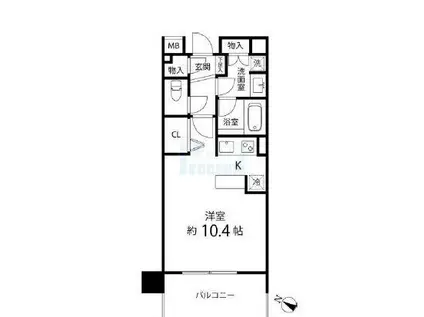 グレイスコート志村三丁目(ワンルーム/2階)の間取り写真