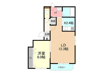 ドームアカシア(1LDK/3階)の間取り写真