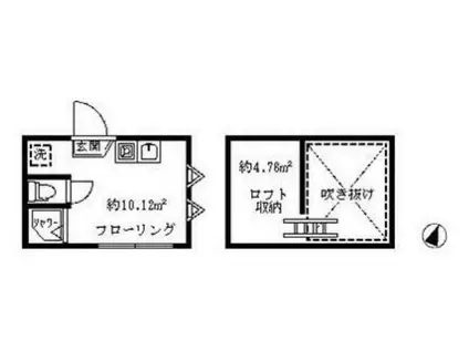 ソフィアリズム(ワンルーム/1階)の間取り写真