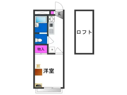 レオパレスSUMIE(1K/2階)の間取り写真