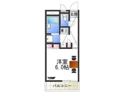 レオパレスエーデルワイス天王寺(1K/3階)の間取り写真