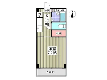 MESON FRITS(1K/2階)の間取り写真