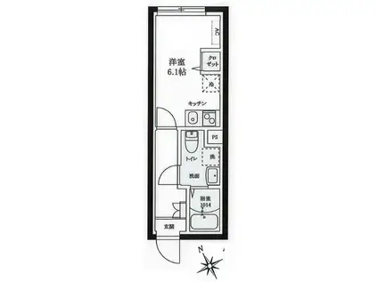 レピュア本郷レジデンス(ワンルーム/B1階)の間取り写真