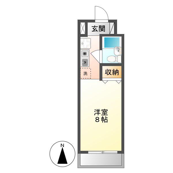ノーサレンダー(ワンルーム/5階)の間取り写真