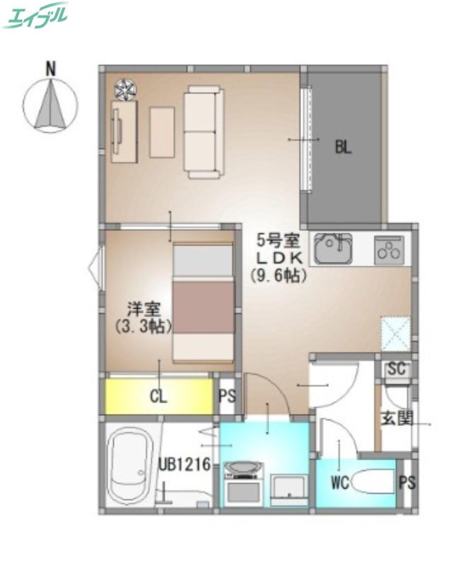 REGALEST PLUS(1LDK/3階)の間取り写真
