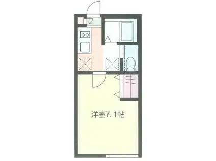 グランシャリオ(1K/3階)の間取り写真