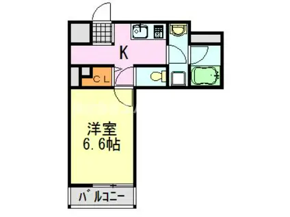プリマヴェーラ問屋町(1K/3階)の間取り写真