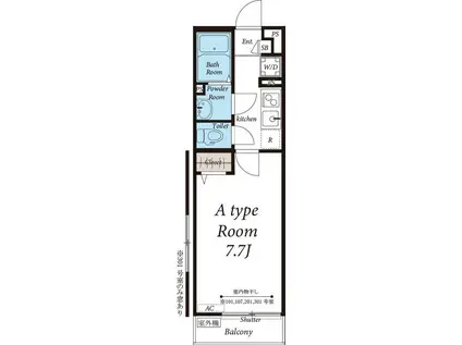 リブリ・HAPPY(1K/2階)の間取り写真