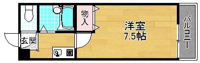 シェモアキヨシ(1K/3階)の間取り写真