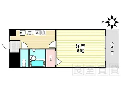 御剣ハイツ(1K/1階)の間取り写真