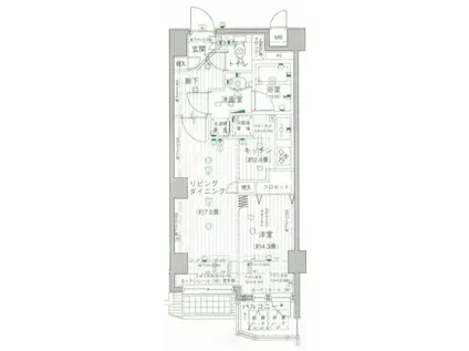 スカーラ中野新井(1LDK/3階)の間取り写真