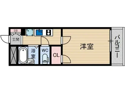 レオパレスJNA(1K/1階)の間取り写真