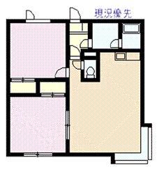 AXISカグラI(2LDK/2階)の間取り写真