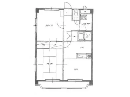 中村マンション(2LDK/2階)の間取り写真